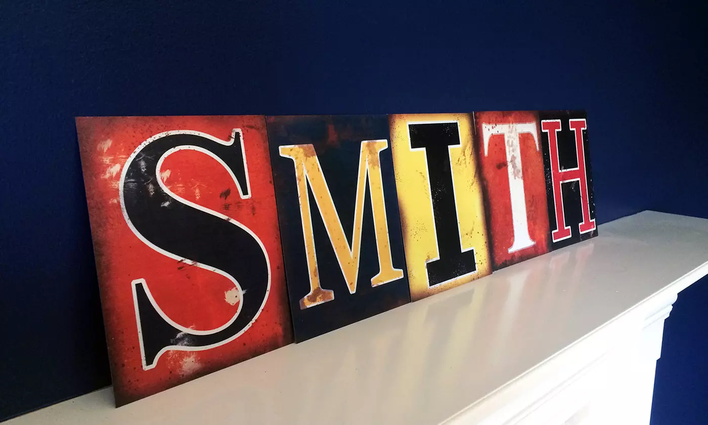 8" x 10" Custom Industrial Colorful Metal Alphabet Letters from LilyDeal (Up to 55% Off) - Primary Image