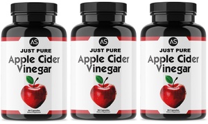 Angry Supplements Just Pure Apple Cider Vinegar (1-, 2-, or 3-Pack)