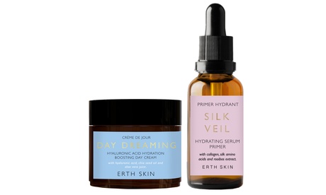 Acido ialuronico Boosting Day Cream e Silky Serum Primer Erth Skin