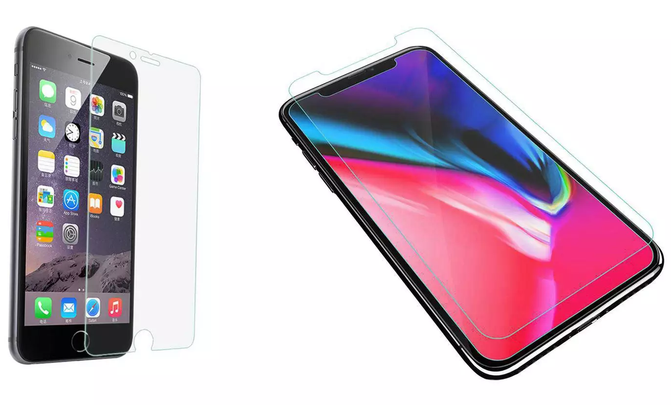 Tempered Glass Screen Protector for iPhone X, 11 Pro/XS, 11 Pro Max/XS Max, 11/XR,, 8, 8 Plus, 7, 7 Plus, 6, and 6 Plus - Primary Image