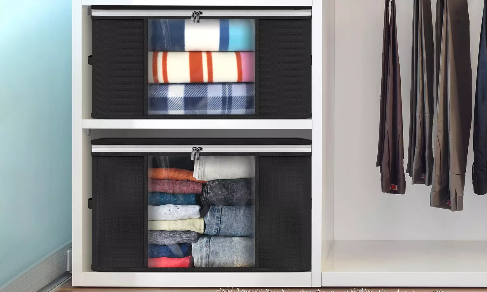 Vinsani Pack of Two Zipped Storage Bags