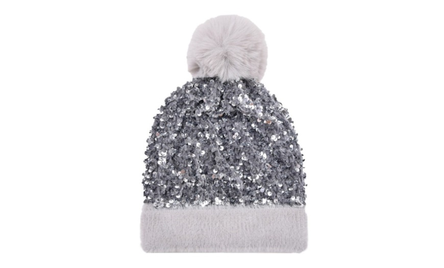 Image 5: Sequined Beanie