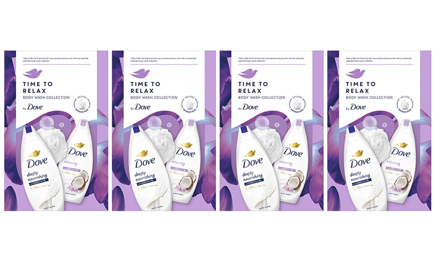 Image 6: Up to Four Dove Time to Relax Body Wash Collection Gift Sets