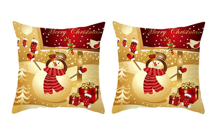 Image 13: One or Two Christmas Decorative Cushion Covers