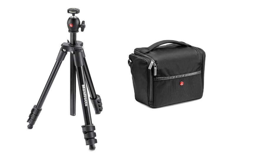 Image 1: Manfrotto Tripod and Bag 