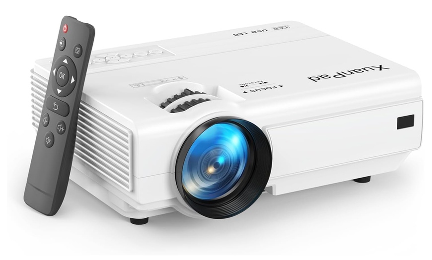 Image 2: XuanPad 2024 Mini Projector, HD 1080P with 14,000 Lumens Brightness