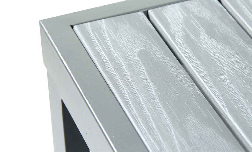 Image 4: 5-Pack Chester Grey Modern Metal Garden Furniture Set