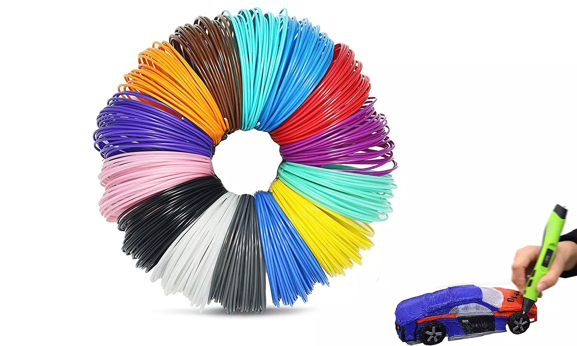 3D-printpen inclusief PLA filamenten, naar keuze met navulling