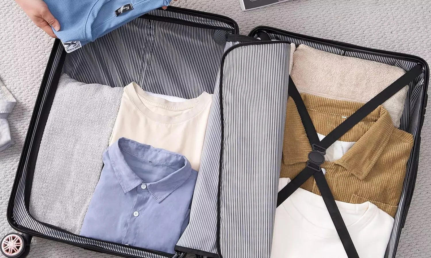 Three-Piece Luggage Set Hard Shell ABS With TSA Lock