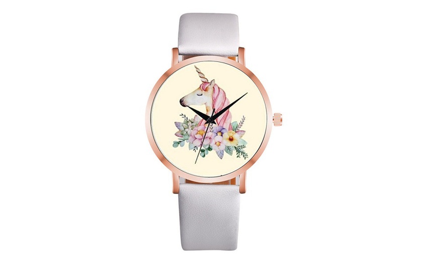 Image 8: Unicorn Print Dial Watch