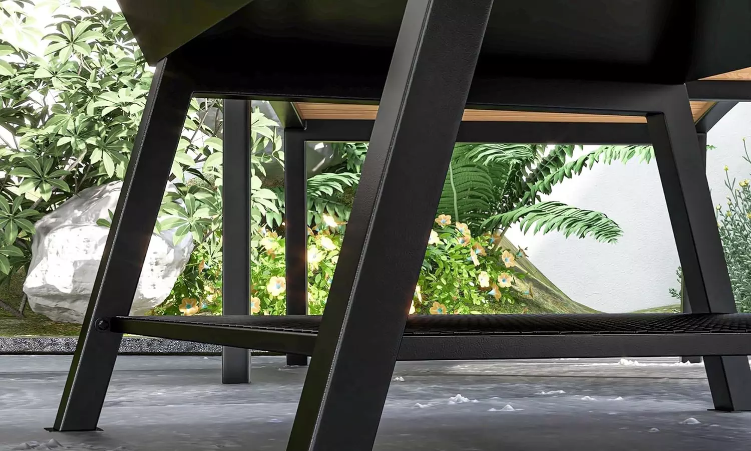 Outsunny 3-in-1 Barbecue Grill and Fire Pit with Cover