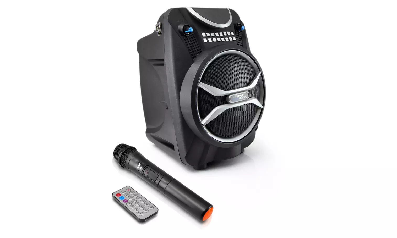 Pyle Audio PWMAB210BK Boom Rock Bluetooth Karaoke Speaker and Recording System with Wireless Mic - Primary Image