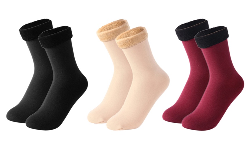 Image 2: 1x, 2x oder 3x Damen Thermo-Fleece-Socken