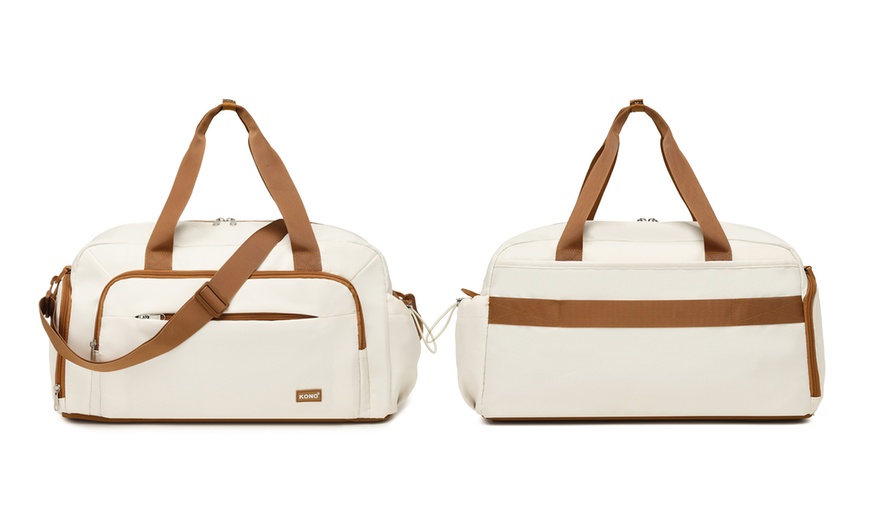 Image 3: Two-Pieces Multi-Compartment Travel Bag Set