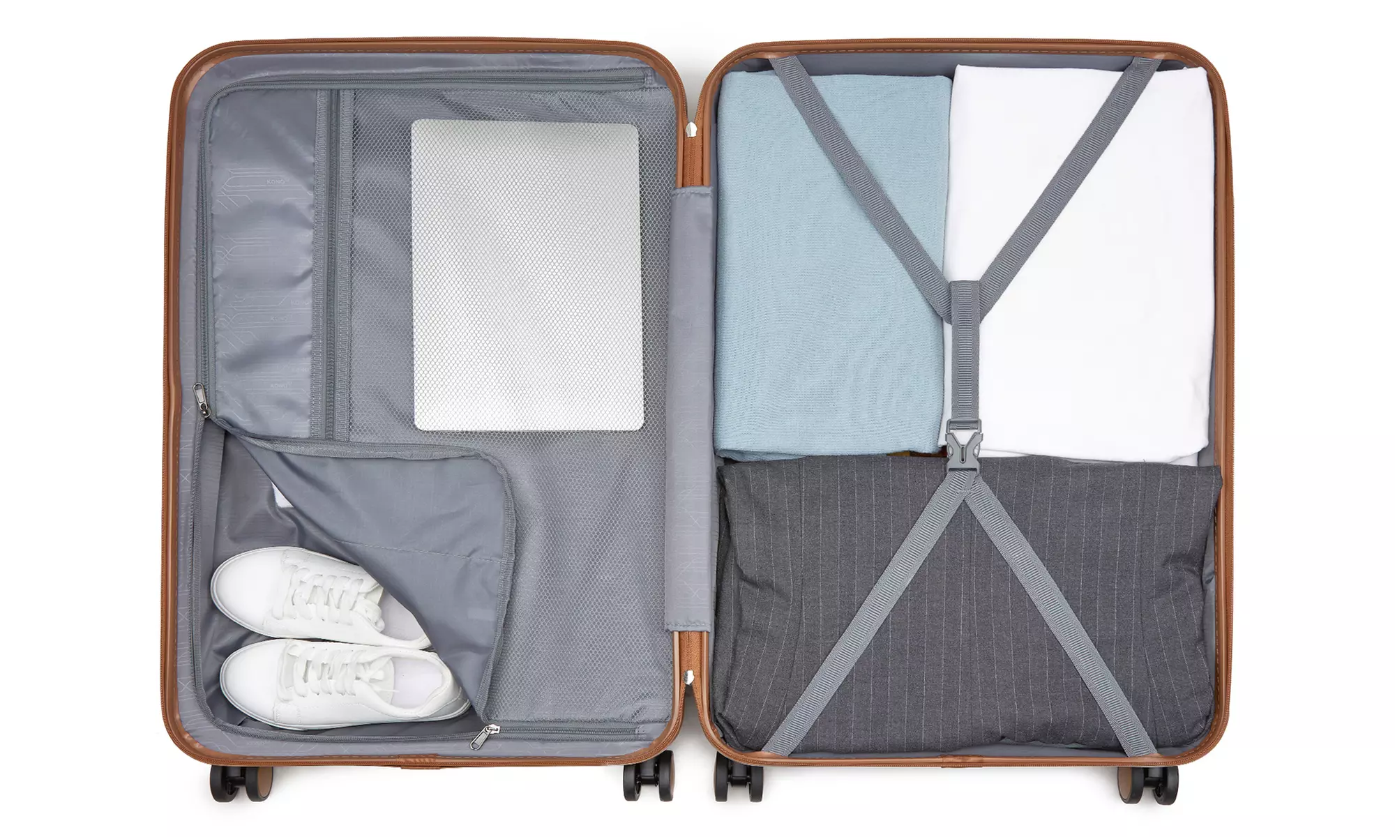 Ideal For Family Travel: KONO 1 or 3-Piece PC Luggage