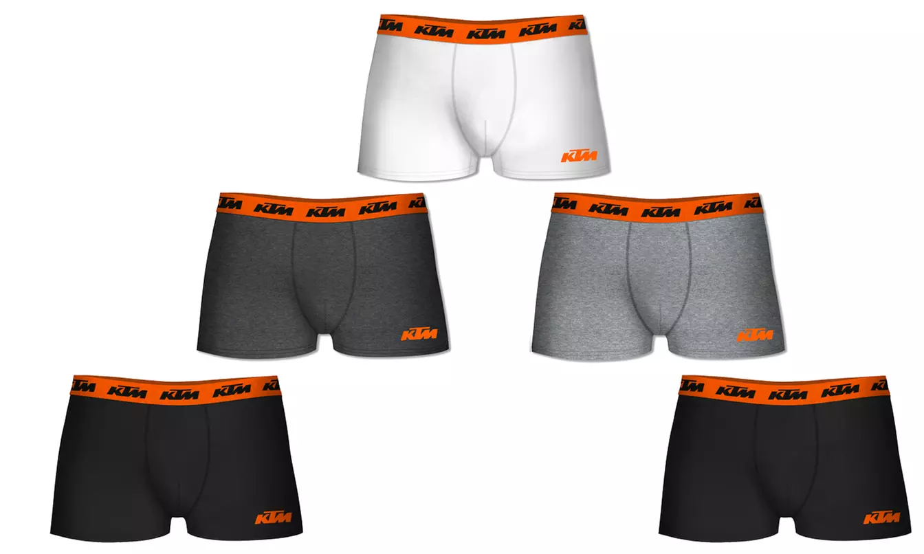 Pack de 5 ou 10 boxers de la marque KTM pour homme - Second Medium