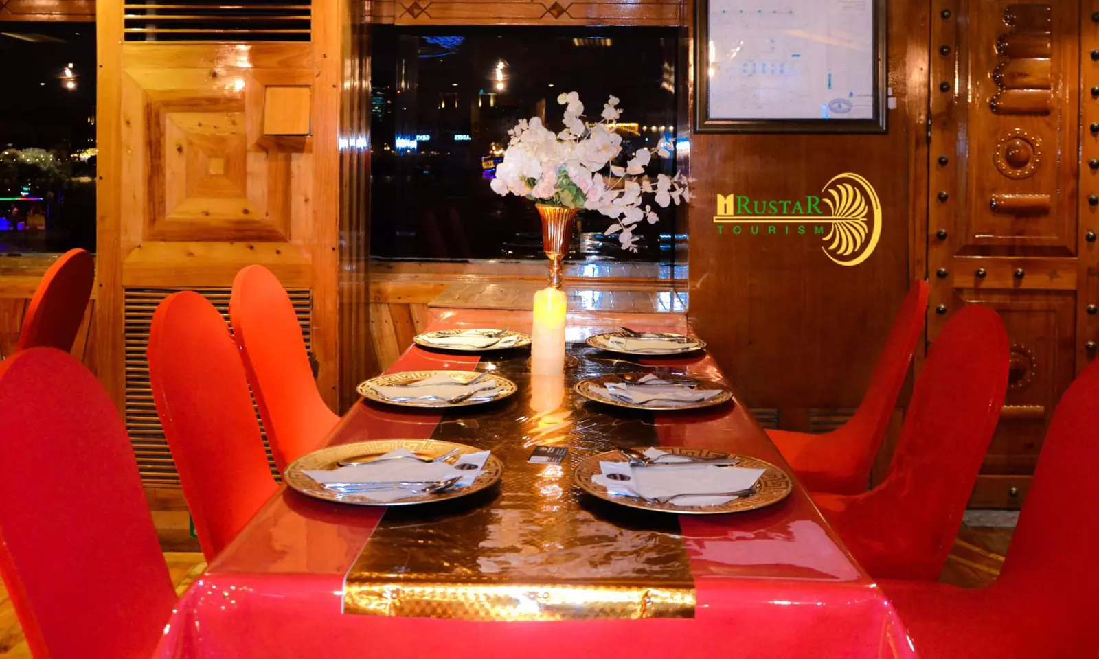 Rustar Premium Dhow Cruise Dinner for One, Two or Four People