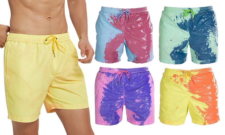 Image 1: Men's Colour Changing Swim Shorts