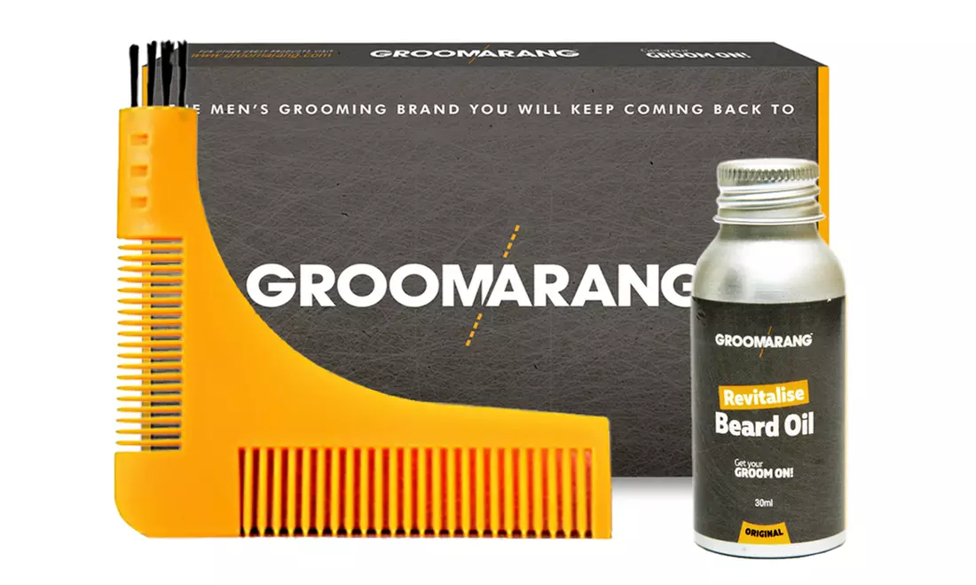 1x oder 2x Groomarang Geschenkset bestehend aus Bartstylingkamm und Bartöl 30 ml - Primary Image