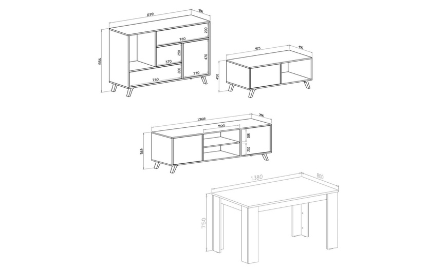 Image 23: Table basse, meuble à chaussures, table, buffet ou meuble TV Wind