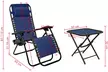 Set van 2 tuinstoelen 'Zero Gravity' met een buitentafel in kleur naar keuze, inclusief verzending - Image 6