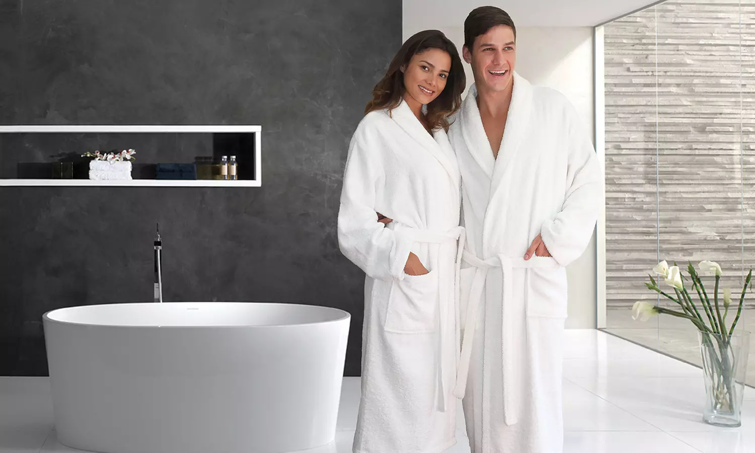 Wexley Home 100% Genuine Turkish Cotton Spa Bathrobe - Primary Image