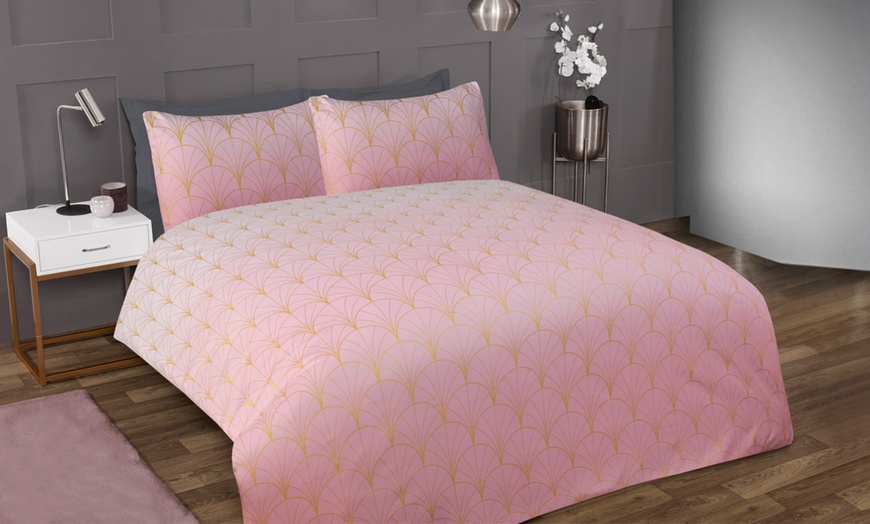 Image 2: Ombre Metallic Deco Duvet Cover Set