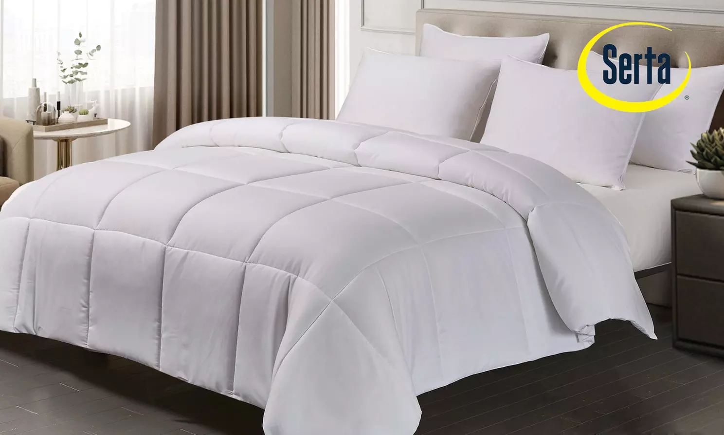 Serta 100% Cotton Goose Feather Down Comforter - Primary Image
