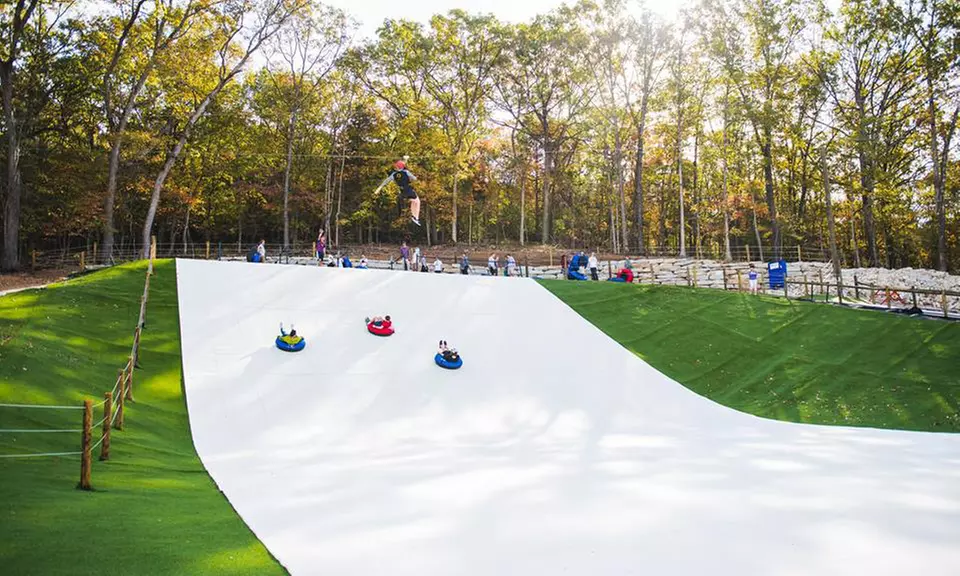 Snowflex Tubing or Zipline Tours at Branson Zipline at Wolfe Mountain (Up to 24% Off). Three Options Available. - Primary Image