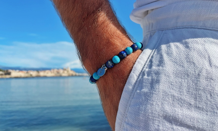 Image 7: Bracelet en pierres naturelles et acier inoxydable de Foresto Antibes