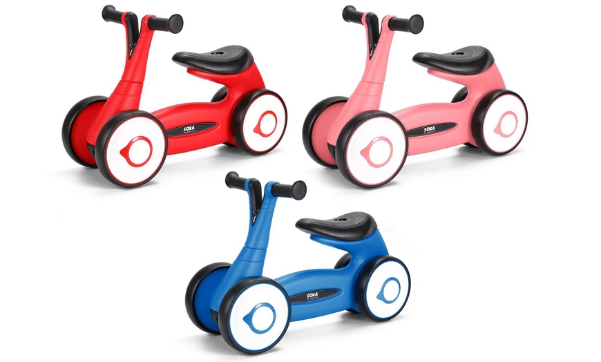 Image 1: Soka Four-Wheel Kids' Balance Bike