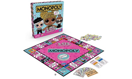Monopoli edizione L.O.L. Hasbro Gaming con accessori e regolamento incluso
