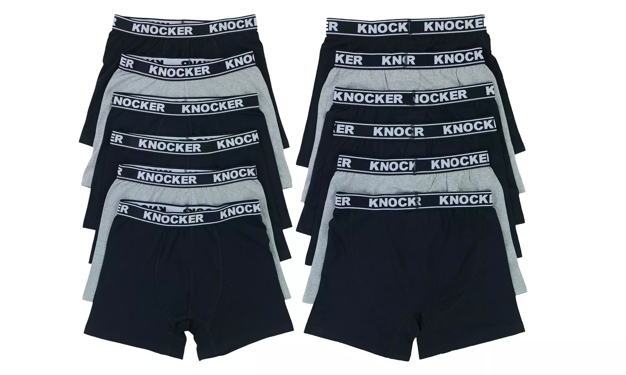 Men's Basic Assorted Cotton Stretch Boxer Briefs - 3 or 6 Pack