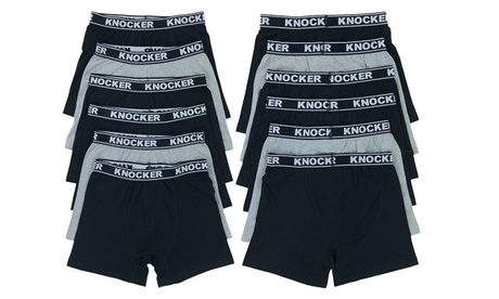 Three or Six ToBeInStyle Men'sBasic Assorted Cotton Stretch Boxer Briefs 3 Pack Assorted 2X-Large