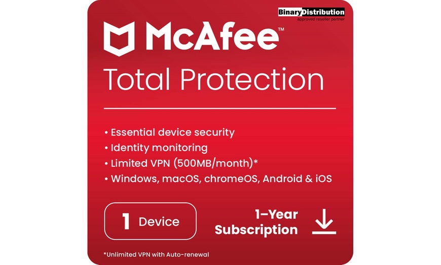 Image 2: McAfee Total Protection 2023 jaarabonnement voor 1 of 5 apparaten