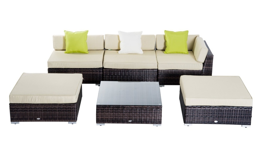 Image 6: Outsunny Six-Piece Sofa Set