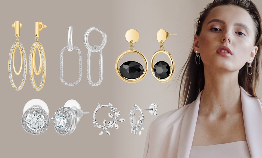 Image 2: Pendientes decorados con cristales brillantes, de SC Crystal