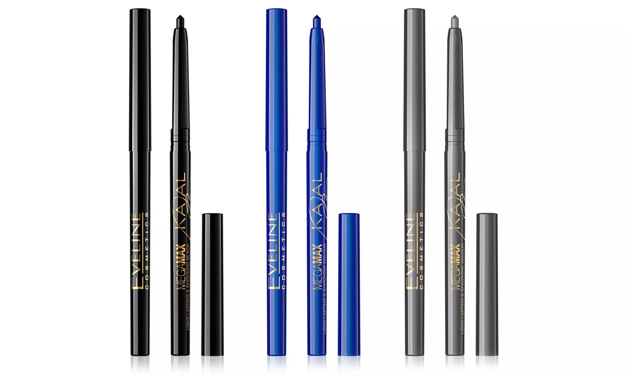 Eveline Kajal Long-Lasting Shocking Black Retractable Eyeliner - Primary Image