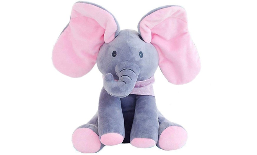 Image 1: Peekaboo Singing Elephant Toy