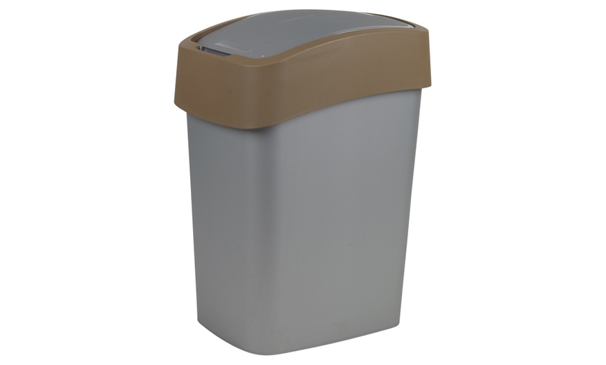 Image 1: Curver Plastic Flip Lid Waste Bin