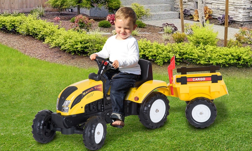 Image 3: Kids' Pedal Ride-on Go-Kart Tractor