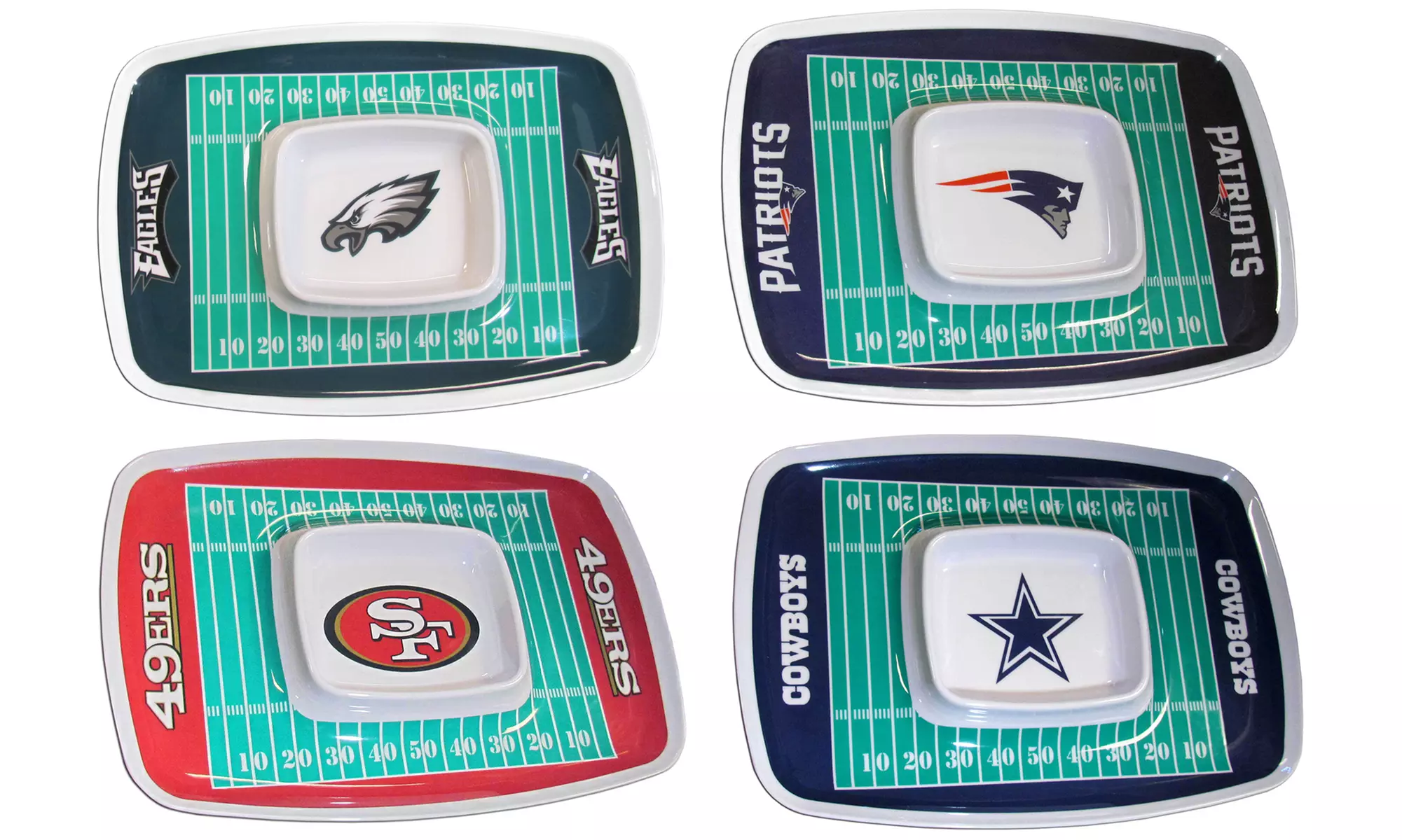 Siskiyou NFL 17"x12" Melamine Chip-and-Dip Tray - Primary Image