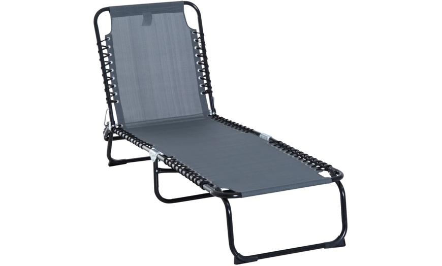 Image 1: Zero Gravity Lie Flat Lounger