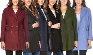 Haute Edition Women's Double Breasted Coats. Plus Sizes Available.