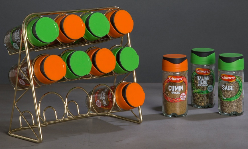 Image 4: Spice Rack with 12 Bottles