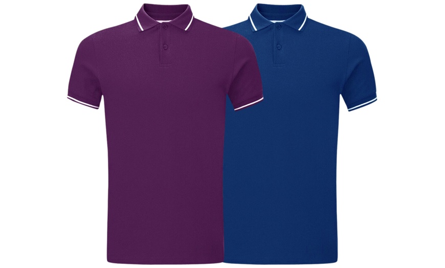 Image 12: Two Men's Collared Polo T-Shirts