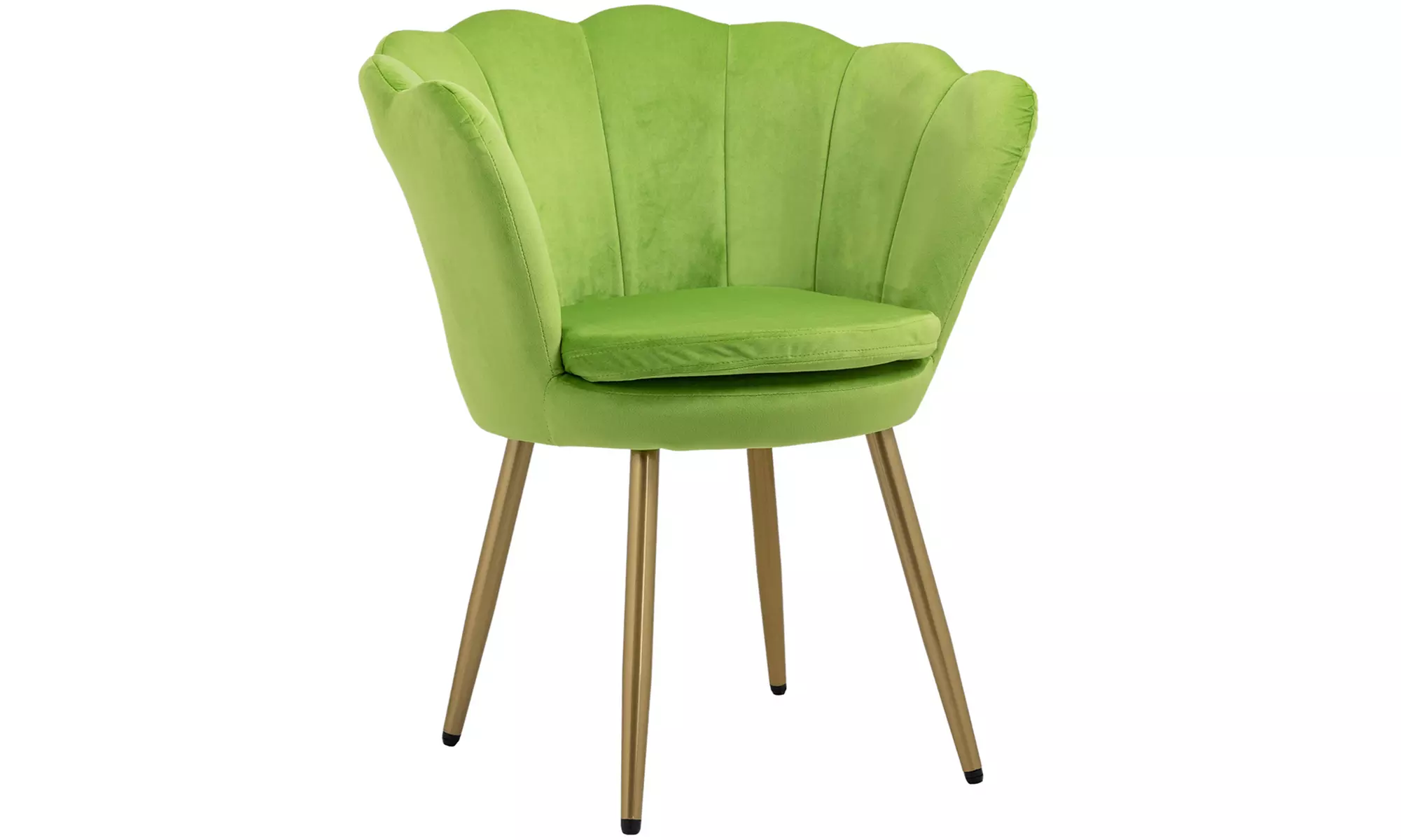 Poltrona in velluto a conchiglia