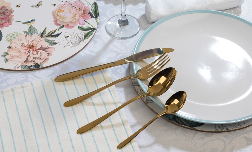 Image 2: Salter Gold-Plated Cutlery Set