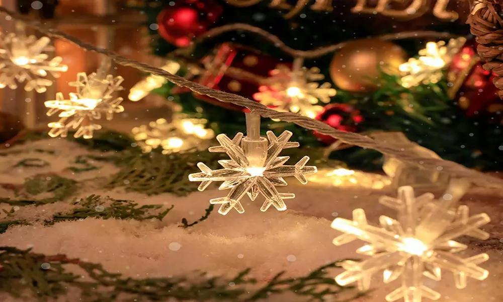 1x oder 2x Schneeflocken-Lichterkette