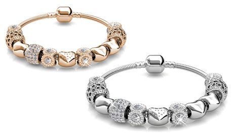 1 o 2 bracciali realizzati con cristalli Swarovski® da 18 ct con o senza collana disponibili in 2 colori
